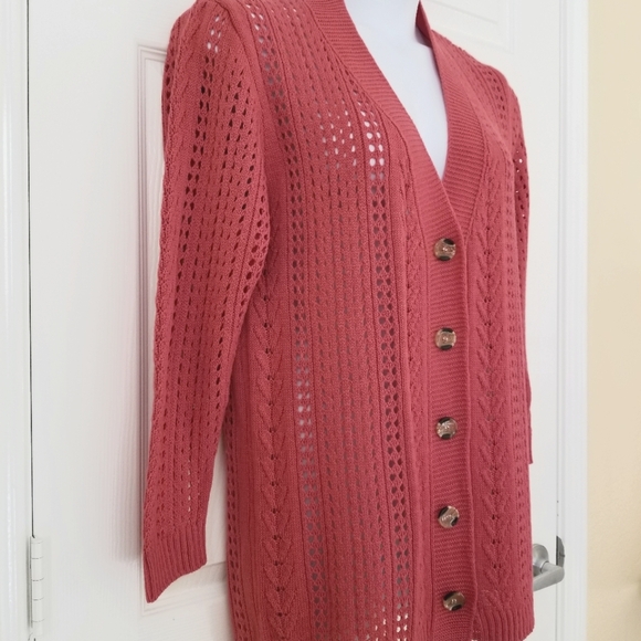 Milan Kiss Open Stich Cardigan Women Size L - Picture 15 of 15